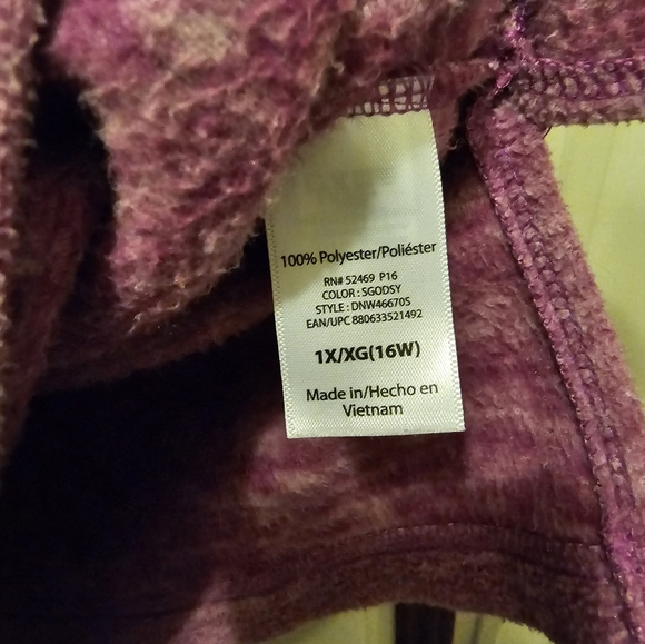 Gently Used Danskin Heather Purple Fleece Top - 1X - Picture 5 of 5